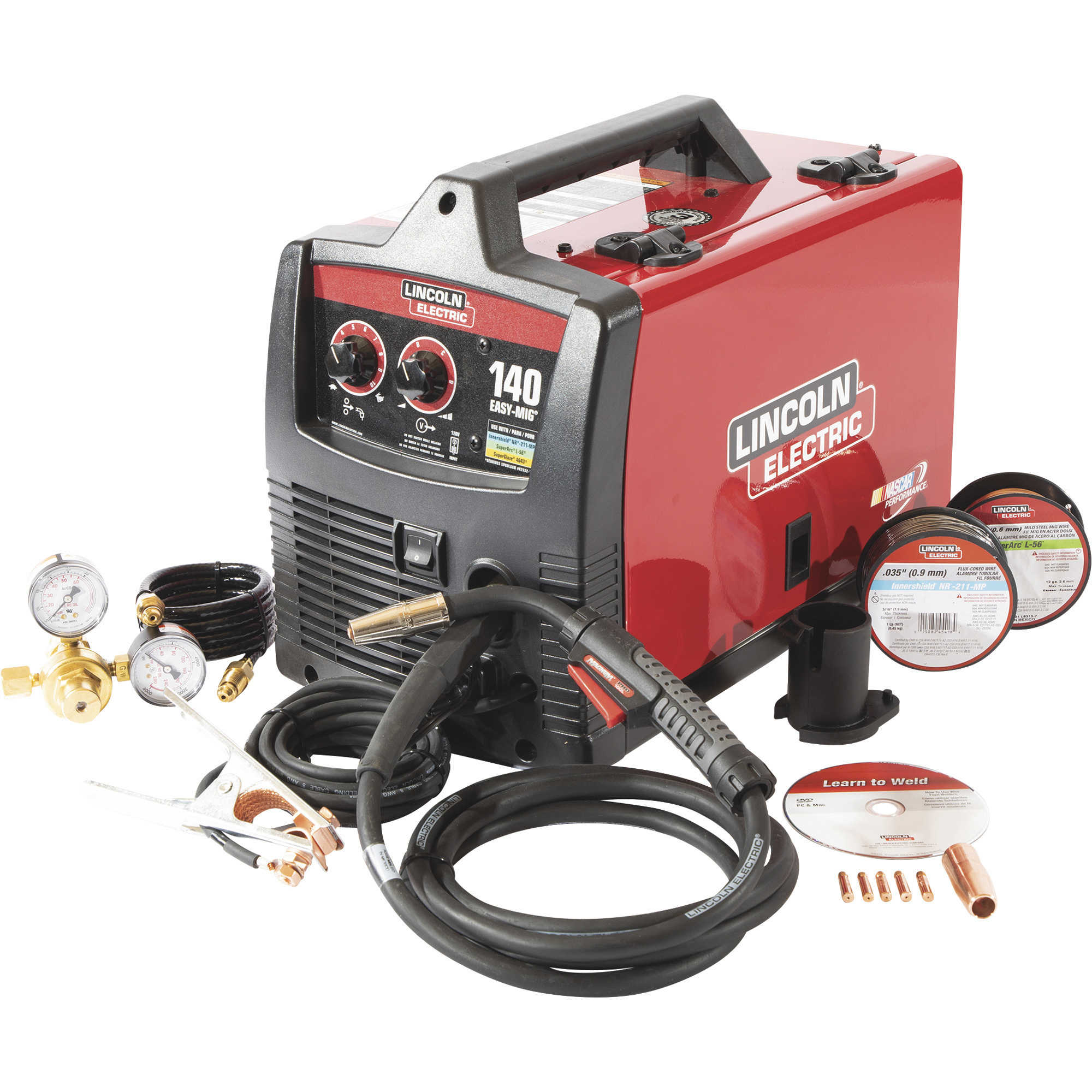 Lincoln Electric Certified Pre-Owned Easy MIG Flux-Core/MIG Welder Transformer, 115V, 30-140 Amp Output Model # U2688-3